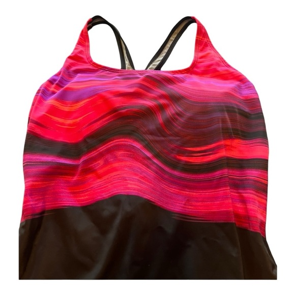 Speedo Women's Diamond Ombre Ultraback One Piece Hydro Bra  Size 14 - Picture 13 of 14